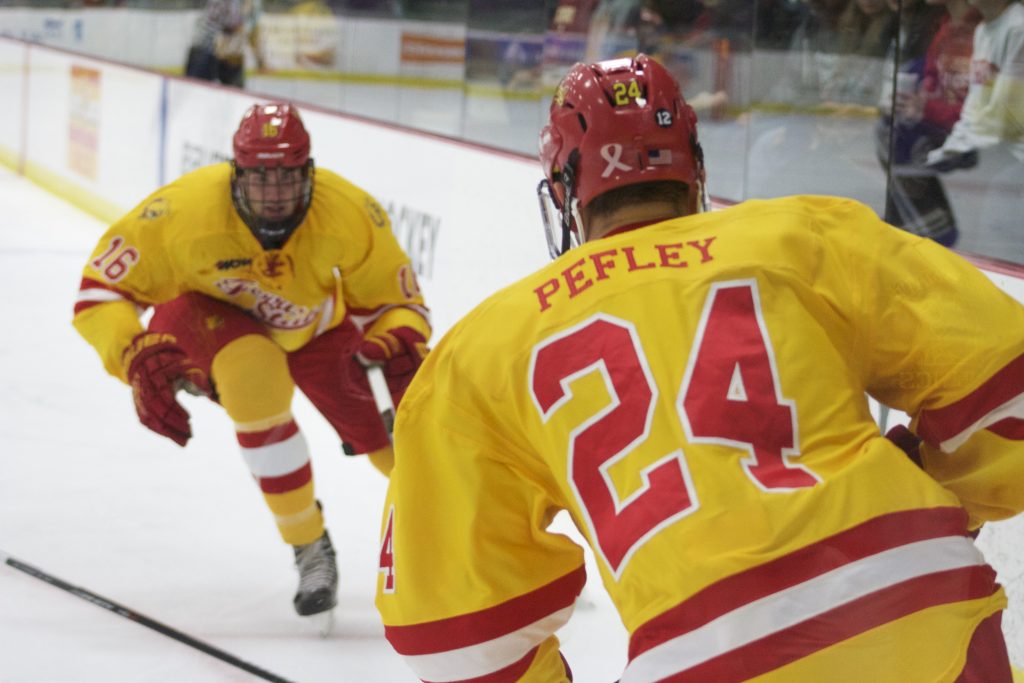 Despite tonight's loss, the Bulldogs have won fiour of their last six games and are working their way up the WCHA standings following a disappointing 0-7-1 start to the season.